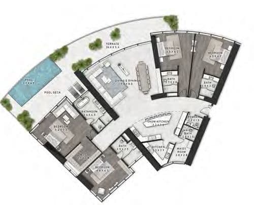 DAMAC Cavalli Tower floor plan 4