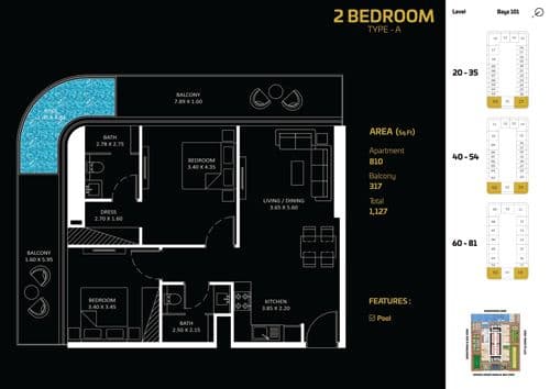 Bayz 101 & 102 by Danube floor plan 2