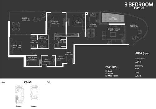 Oceanz by Danube floor plan 3