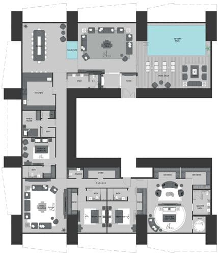 Burj Binghatti Jacob & Co Residences floor plan 1