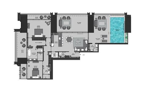 Burj Binghatti Jacob & Co Residences floor plan 2