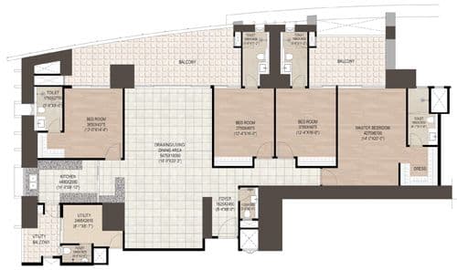 DLF Privana North floor plan 1