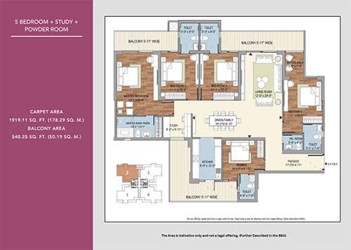 Tulip Melrose Sector 70 SPR Road Gurugram floor plan 3