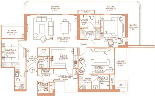Shapoorji Pallonji The Dualis Gurugram floor plan 5