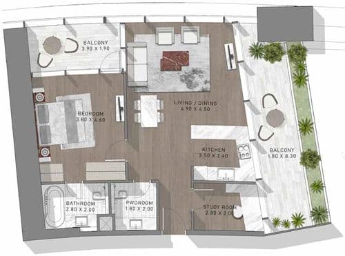 Safa Two floor plan 3