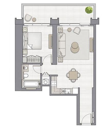 Dubai Creek Harbour by Emaar floor plan 1