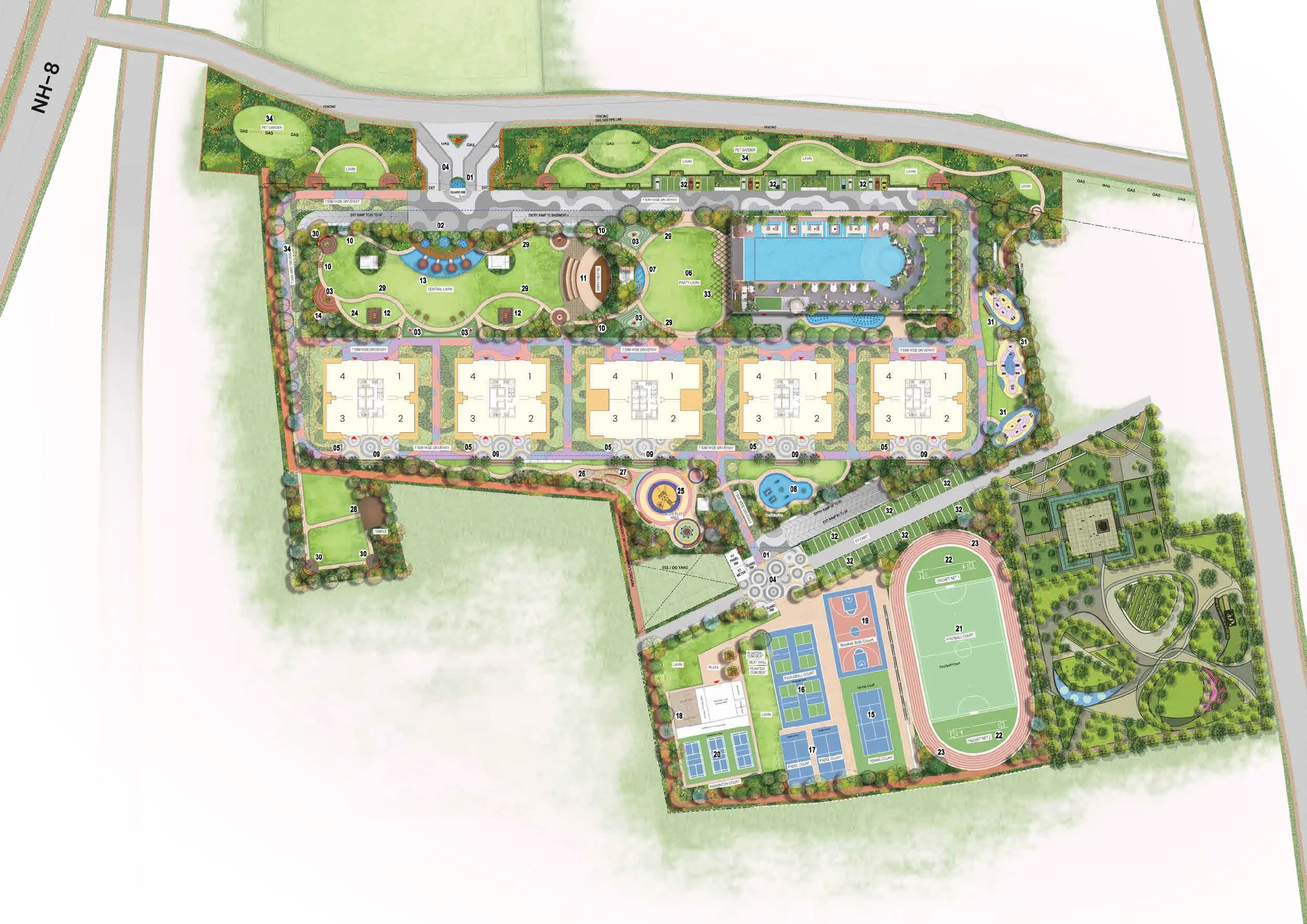 Suncity Monarch Residences Sector 78 Gurugram floor plan 1
